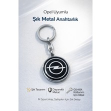 SAVEK Opel Otomobil Anahtarlığı Metal Oto Anahtarlık 9.5 x 4 cm Şık Hediyelik Araç Aksesuar