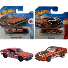 2 Araç Set - Hot Wheels Datsun 240Z & Hot Wheels Nissan Skyline 2000 Gt-R (1/64) ( Kiremit )