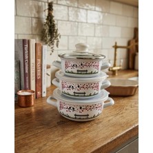 Emaye Pişir Sakla Tencere Seti 9 Parça