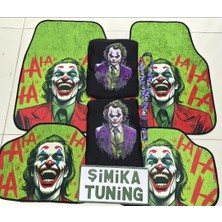 Joker Dekor Otomobil Halı Paspas Ön Arka Takım ve Joker Sıyah Servis Kılıfı Ön ve Arka 4parça Takım 1.kalite Penye (Ayna Askı Ipi Hediyeli)