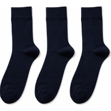 QUALITY WALKING 3’lü Erkek Bambu Dikişsiz Uzun Çorap Ince Yapı Klasik Şık Kullanım