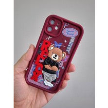 Epro iPhone 11 Cool Ayıcık Temalı 3 Boyutlu Kabartmalı Kamera Korumalı Hoparlör Toz Önleyicili Kılıf