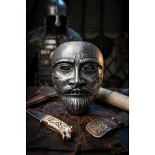 Venemask Işlemeli Kıpçak Kuman Türk Savaşçı Maskesi