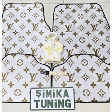 Xl Lv Desen Dekor Halı Paspas ve Vites Poları Hoodie Araç Vites Topuzu Kılıfı(Kancalı Kumaş Anahtarlık Hediyeli)