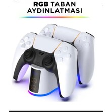 Ps5 Dualsense Şarj Standı Rgb Işıklı LED Göstergeli DSP828(ORJİNAL)