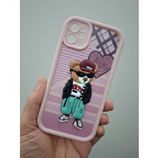 Epro iPhone 11 Cool Ayıcık Temalı 3 Boyutlu Kabartmalı Kamera Korumalı Hoparlör Toz Önleyicili Kılıf