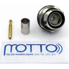 Motto RG58 Uyumlu N Erkek Konnektör (Sıkmalı / Vidalı Tip)