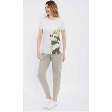Dream Fashion Bej Kısa Kollu Kadın Pijama Takımı