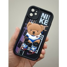 Epro iPhone 11 Patenli Ayıcık Temalı 3 Boyutlu Kabartmalı Kamera Korumalı Hoparlör Toz Önleyicili Kılıf