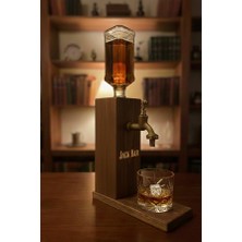 Kişiye Özel Ahşap Viski Dağıtıcı - El Yapımı Doğal Ahşap Içki Standı - Ofis ve Ev Hediyesi