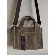 Old Cotton Cargo Kadın Fermuar Detaylı Içi Desenli  Küçük Boy Çantası