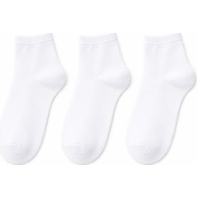 QUALITY WALKING 3'lü Dikişsiz Pamuklu Bilek Üstü Çorap Yumuşak Dokulu Günlük Konfor Sade ve Güçlü Tasarım