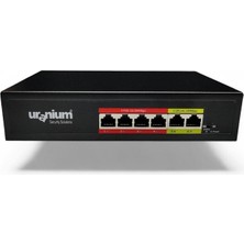 Uranıum POE-4002-48W 4 Port 10/100 + 2 Port 10/100 RJ45 Uplınk Watch-Dog Poe Swıtch(Realtek Chıpset)