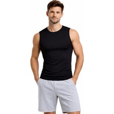 Luviera Şahin Erkek Sıfır Kollu Pamuklu Atlet 3'lü Paket