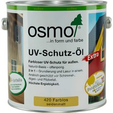 Osmo Uv Schutz Öl Extra Uv 420 İpek Mat Ahşap Koruma Yağı 2.5 L