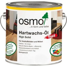 Osmo Hartwachs-Öl Rapid (Polyx-Oil Rapid) Şeffaf Iç Mekan Masif Kaplama Mobilya ve Parke Yağı 3044 RAW 0,75L