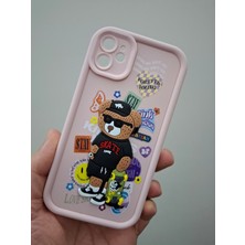 Epro iPhone 11 Kaykaylı Ayıcık Temalı 3 Boyutlu Kabartmalı Kamera Korumalı Hoparlör Toz Önleyicili Kılıf