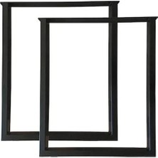 Beasym Masa Ayağı 60X70 cm Metal Ayak Ahşap Masif Kütük Çalışma Yemek Masası Ayakları