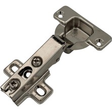 Compact Düz Dolap Menteşesi 110° Nikel Kaplama – 50 Adet Paket (Tas Menteşe)