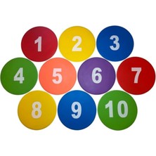 Scucs Scx 1093 Kauçuk Numaralı Yer Çanağı 10’lu Set - Kaydırmaz Latex Kauçuk Malzeme - 23 cm