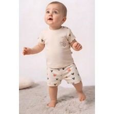 %100 Organik Pamuk Kalp Şortlu Takım