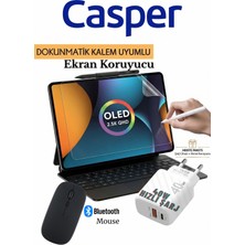 Casper Pad H10 Pro 12.6" OLED Ekran, 8gb Ram, 256GB Hafıza, 10000 Mah Batarya, Android 15, Kalem ve Klavye Destekli, Mouse + Ekran Koruyucu + Şarj Adaptörü Hediye
