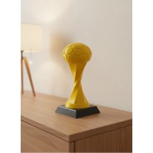 Futbol Toplu Sarı Kupa 21CM Masaüstü Dekor Ödül Figürü ARLSTRTCH-TKND2255