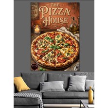 Karizma Tablo Pizza House Klasik Reklam Tabelası Dekoratif Kanvas - Mdf Ahşap Tablo
