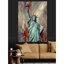 Karizma Tablo Özgürlük Heykeli Modern Sanat Yorumu Dekoratif Kanvas - Mdf Ahşap Tablo