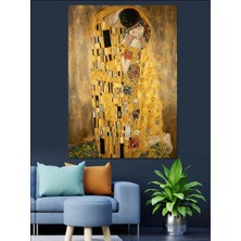 Karizma Tablo Gustav Klimt Tarzı Sarılan Kadın Dekoratif Kanvas - Mdf Ahşap Tablo