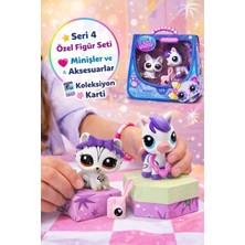 Toyfest Littlest Pet Shop Seri 4 - 2 Li Figür Minişler Pet Pairs Stylin' Stripes Zebra Kedi 2'li Set