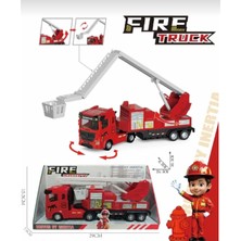 Aksoy Toys Oyuncak Itfaiye Arabası Sürtmeli 25 cm Iş Makinesi
