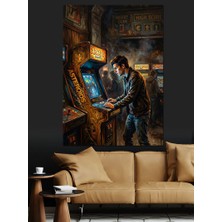 Tablomega Arcade Oyun Makinesi Retro Sanat Dekoratif Kanvas - Mdf Ahşap Tablo