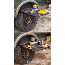 Fs Grup | Araç Tekerine Takılan Katlanır Kamp Masası Off-Road Seyahat Masası