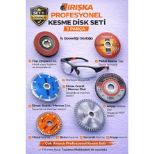 Irişka 6 Parça (115 MM-125 Mm) Kesici Set Metal Ahşap Mermer Kesici Diskler Spiral Avuç Içi Taşlama Seti