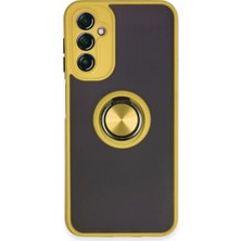 Feedback Newface Samsung Galaxy A14 4g Kılıf Montreal Yüzüklü Silikon Kapak - Sarı