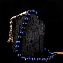 İskender Tesbih Mavi Kaplan Gözü Altın Tesbih