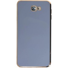 Feedback Newface Samsung Galaxy J7 Prime Kılıf Volet Silikon - Mavi