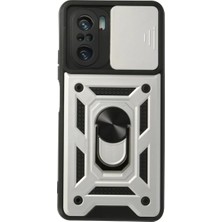 Feedback Newface Xiaomi Poco F3 Kılıf Pars Lens Yüzüklü Silikon - Gümüş