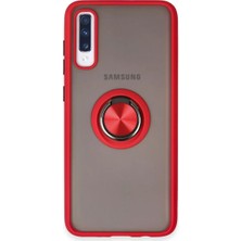 Feedback Newface Samsung Galaxy A70 Kılıf Montreal Yüzüklü Silikon Kapak - Kırmızı