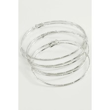 Ronanna Noktalı Metal Halka Küpe 6 Adet