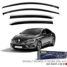 Niken Renault Megane 4 Sedan Cam Rüzgarlığı Kromlu 4'lü 2016+ Sonrası