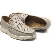 Taşpınar Ayakkabı Taşpınar 020 %100 Hakiki Deri Ortopedik Erkek Yazlık Rahat Günlük Lofer Delikli Ayakkabı 39-45