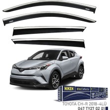 Niken Toyota Chr Cam Rüzgarlığı Kromlu 4'lü 2018+ Sonrası