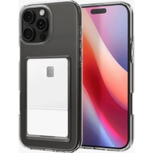 Feedback Newface iPhone 16 Pro Max Kılıf Kart Şeffaf Silikon - Şeffaf