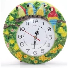 Nexgen Papağanlı Polyester Duvar Saati