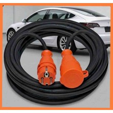 Srcelektronik Öznur Kablo Araç Şarjı Uyumlu (12-70 Metre Arası) (3x2.5 Ttr Tam Bakır)(Fişler Ip 44-54 - Halojen Free Isınmaz Alev Almaz ) Uzatma Seyyar Kablo