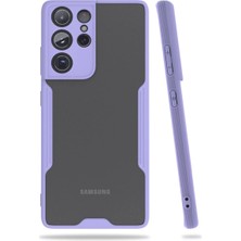 Feedback Newface Samsung Galaxy S21 Ultra Kılıf Platin Silikon - Lila
