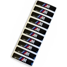 Bmw M /// Logolu 10 Adet Damla Stıcker (6 cm Uzunluk 1 cm Yükseklik)
