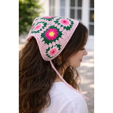 Emk Shop Soft Blossom Desenli Örgü Bandana